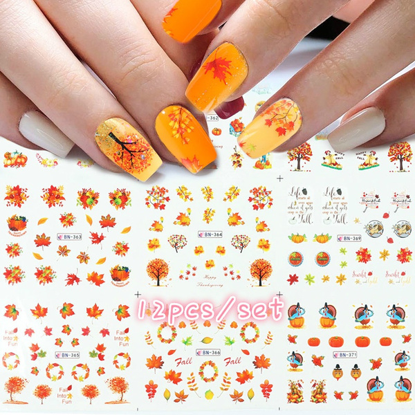 NAIL ART SUMMER Tropical Palm Trees Leaf Stickers Transfers Water Decals  £2.33 - PicClick UK